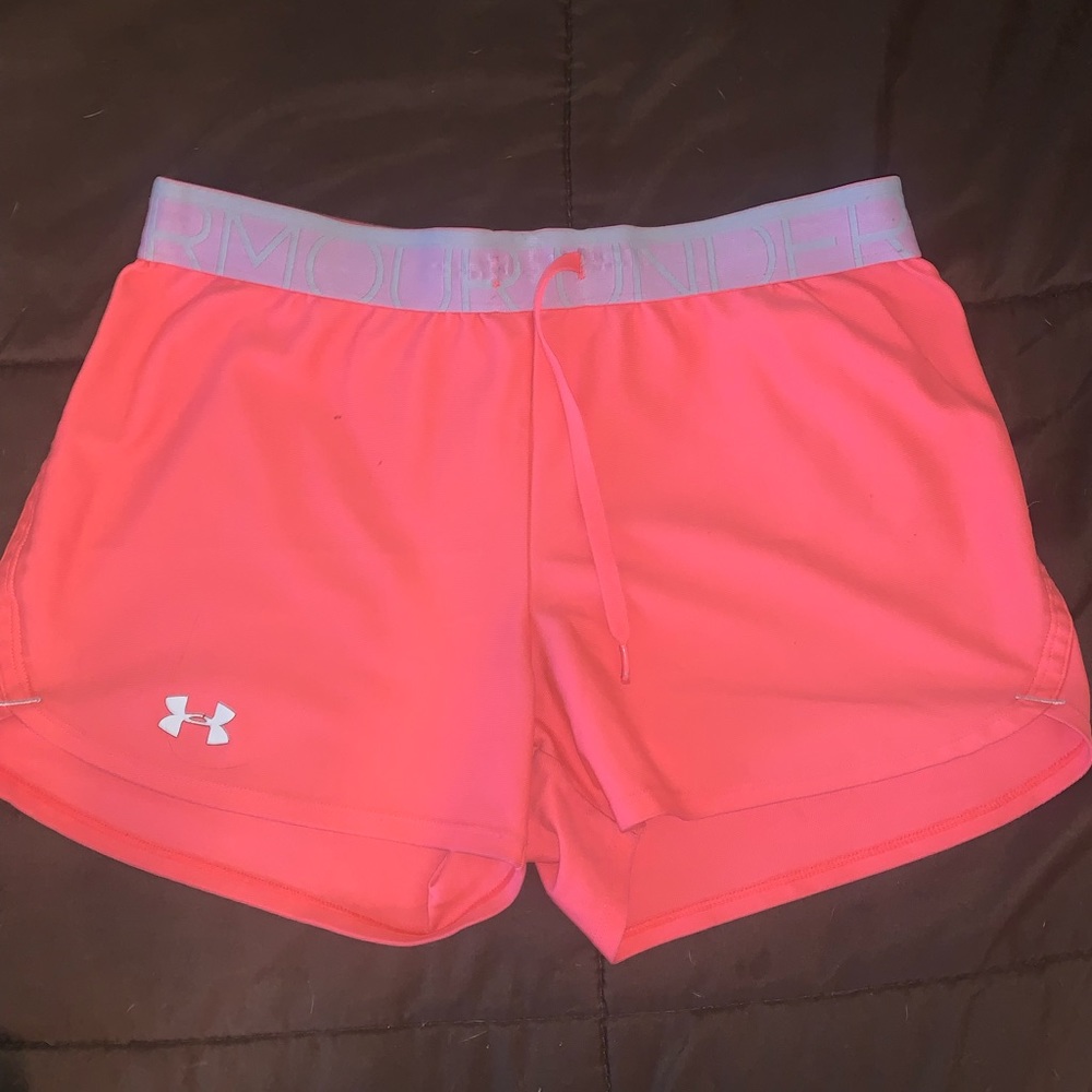 Pink Under Armour shorts